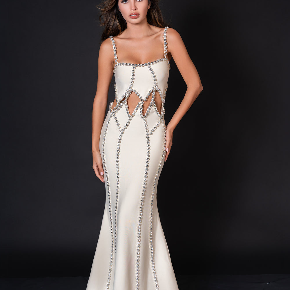 
                      
                        Scarlett Embellished Cutout Maxi Dress - LE COLLET
                      
                    
